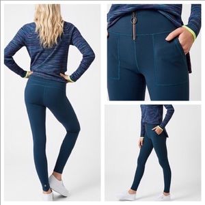 Sweaty Betty high waisted leggings with zipper